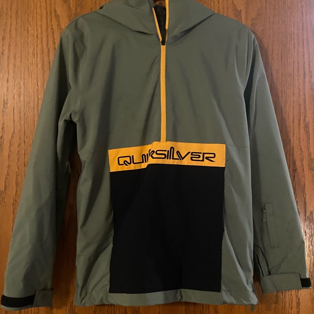 Quiksilver Kids Olive and Black Pullover coat with hood